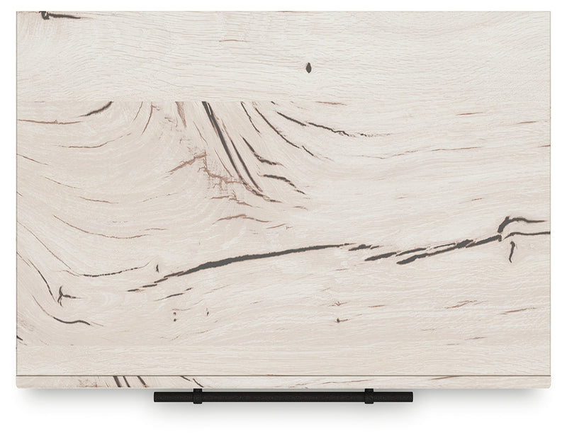 Lawroy Full Panel Headboard with Mirrored Dresser and 2 Nightstands in Light Natural from Ashley - Luna Furniture