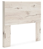Lawroy Full Panel Headboard with Mirrored Dresser in Light Natural from Ashley - Luna Furniture
