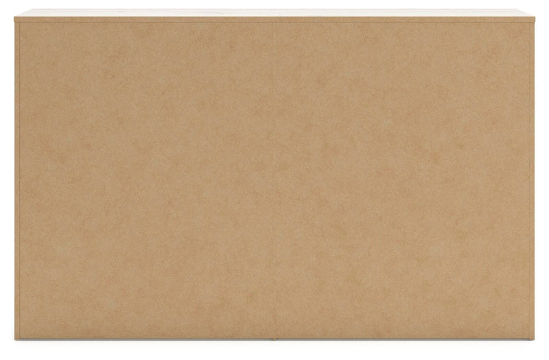 Lawroy Full Panel Storage Bed and Dresser in Light Natural - PKG020254