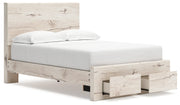 Lawroy Full Panel Storage Bed with Dresser in Light Natural from Ashley - Luna Furniture