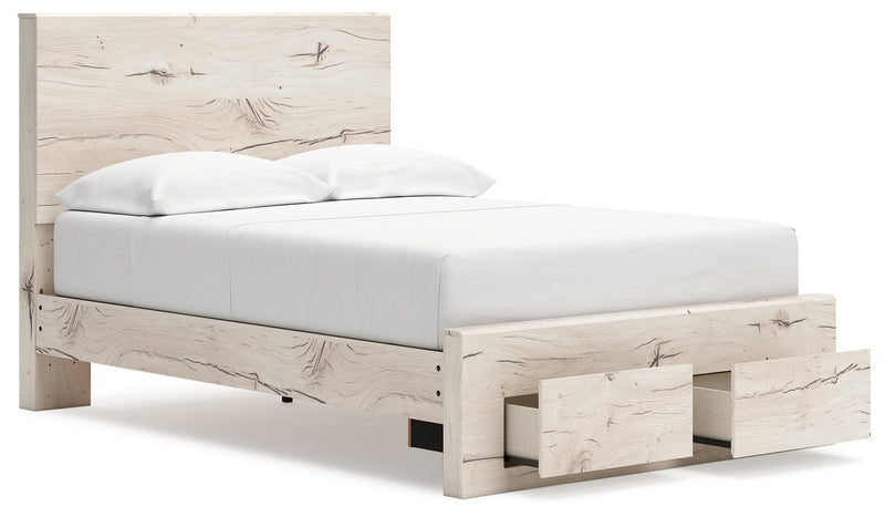 Lawroy Full Panel Storage Bed with Dresser in Light Natural from Ashley - Luna Furniture