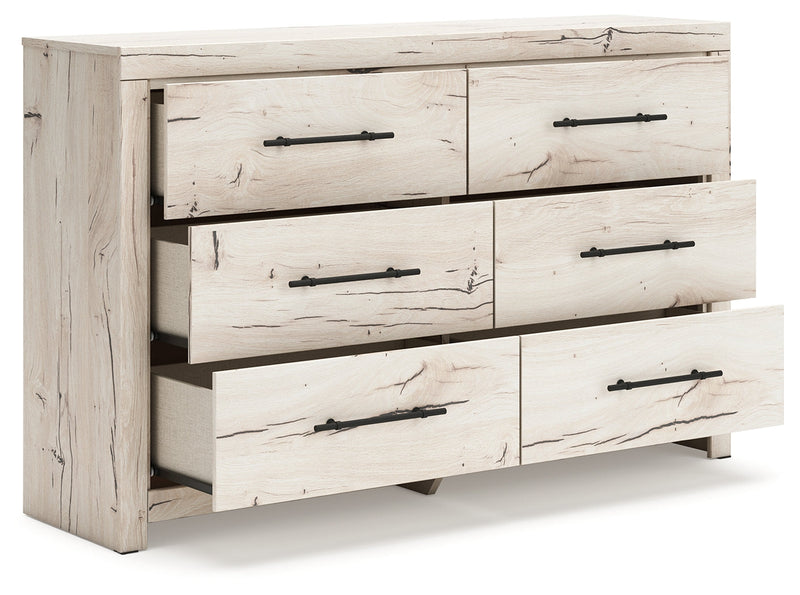 Lawroy Full Panel Storage Bed with Dresser in Light Natural from Ashley - Luna Furniture