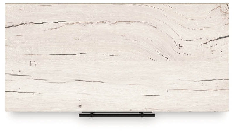 Lawroy Full Panel Storage Bed with Mirrored Dresser, Chest and 2 Nightstands in Light Natural from Ashley - Luna Furniture