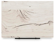 Lawroy King Panel Bed with Storage and 2 Nightstands in Light Natural - PKG020193