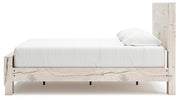Lawroy King Panel Bed with Storage and 2 Nightstands in Light Natural - PKG020193