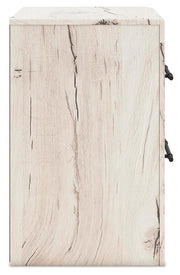Lawroy King Panel Bed with Storage, Dresser, Mirror, Chest and Nightstand in Light Natural - PKG020199