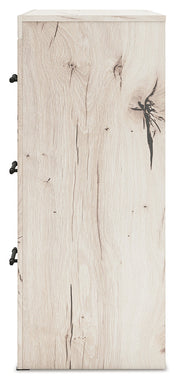 Lawroy King Panel Headboard with Dresser in Light Natural from Ashley - Luna Furniture