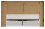 Lawroy King Panel Headboard with Mirrored Dresser, Chest and Nightstand in Light Natural from Ashley - Luna Furniture