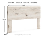 Lawroy King Panel Headboard with Mirrored Dresser, Chest and Nightstand in Light Natural from Ashley - Luna Furniture