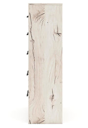 Lawroy King Panel Storage Bed, Dresser, Mirror and Chest in Light Natural - PKG020207