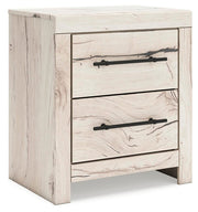 Lawroy King Panel Storage Bed, Dresser, Mirror, Chest and Nightstand in Light Natural - PKG020208