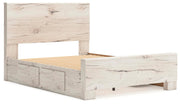 Lawroy Light Natural Full Panel Bed with Storage - B2310B42