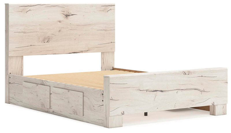 Lawroy Light Natural Full Panel Bed with Storage - B2310B43