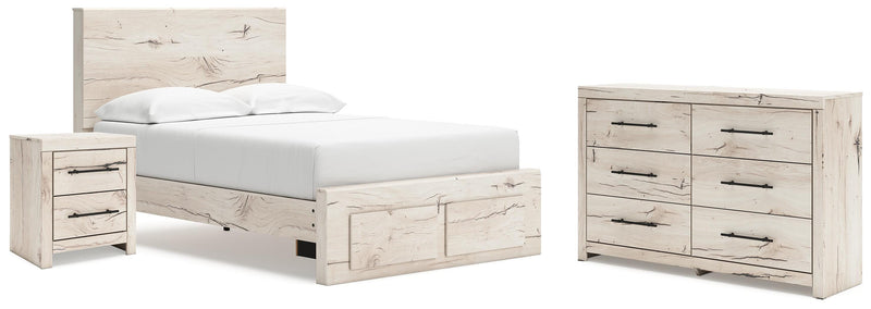 Lawroy Light Natural Full Storage Bed, Dresser and Nightstand - B2310B50
