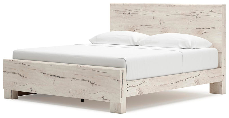 Lawroy Light Natural King Panel Bed with Storage - B2310B12