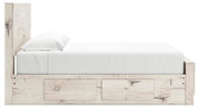 Lawroy Light Natural King Panel Bed with Storage - B2310B12