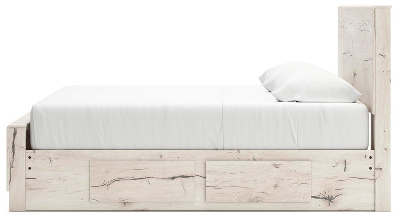 Lawroy Light Natural King Panel Bed with Storage - B2310B13