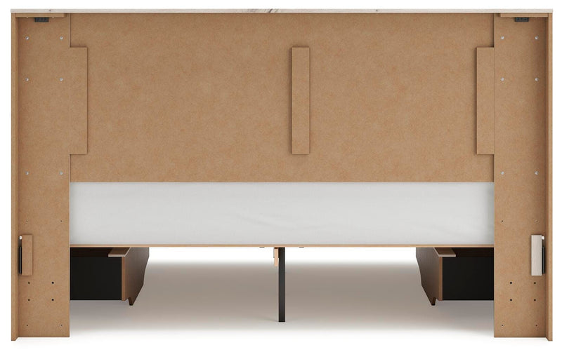 Lawroy Light Natural King Panel Bed with Storage - B2310B13