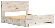 Lawroy Light Natural King Panel Bed with Storage - B2310B13