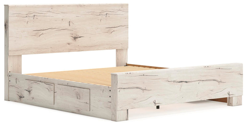 Lawroy Light Natural King Panel Bed with Storage - B2310B13