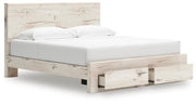 Lawroy Light Natural King Panel Storage Bed - B2310B11