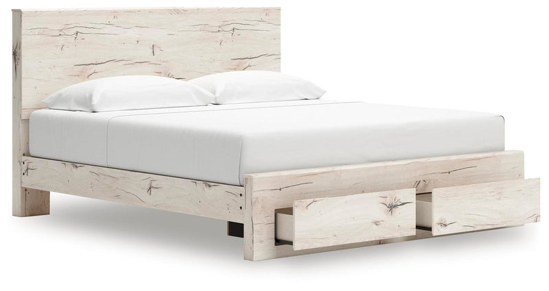 Lawroy Light Natural King Panel Storage Bed - B2310B11