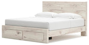 Lawroy Light Natural King Panel Storage Bed - B2310B11
