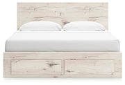 Lawroy Light Natural King Panel Storage Bed - B2310B11