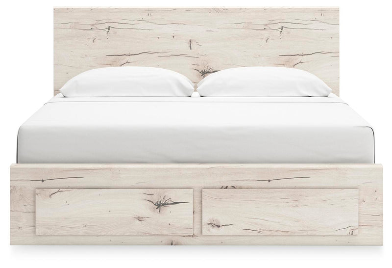 Lawroy Light Natural King Panel Storage Bed - B2310B11