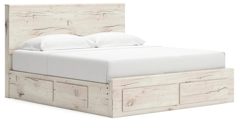 Lawroy Light Natural King Panel Storage Bed - B2310B14