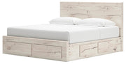 Lawroy Light Natural King Panel Storage Bed - B2310B14