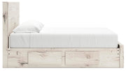 Lawroy Light Natural King Panel Storage Bed - B2310B14