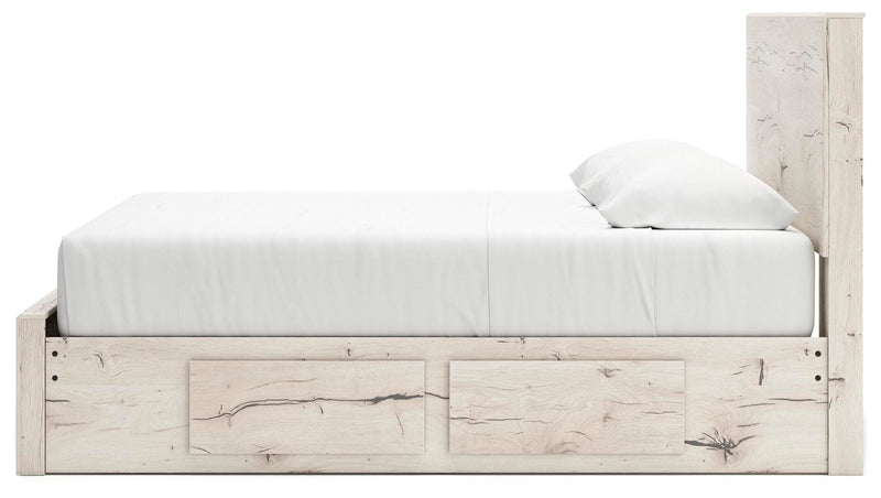 Lawroy Light Natural King Panel Storage Bed - B2310B14
