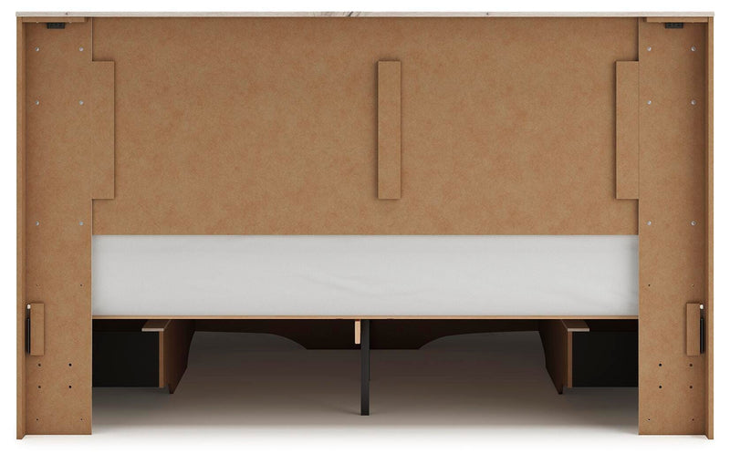 Lawroy Light Natural King Panel Storage Bed - B2310B14
