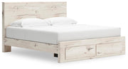 Lawroy Light Natural King Storage Bed, Dresser and Nightstand - B2310B39