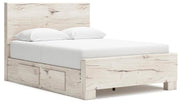 Lawroy Light Natural Queen Panel Bed with Storage - B2310B6