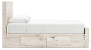 Lawroy Light Natural Queen Panel Bed with Storage - B2310B6