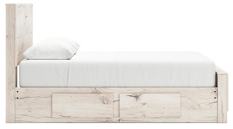 Lawroy Light Natural Queen Panel Bed with Storage - B2310B6