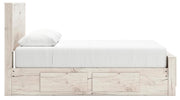 Lawroy Light Natural Queen Panel Bed with Storage - B2310B8