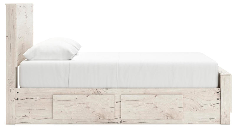 Lawroy Light Natural Queen Panel Bed with Storage - B2310B8