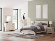 Lawroy Light Natural Queen Panel Headboard, Dresser and Mirror - B2310B25