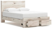 Lawroy Light Natural Queen Panel Storage Bed - B2310B4