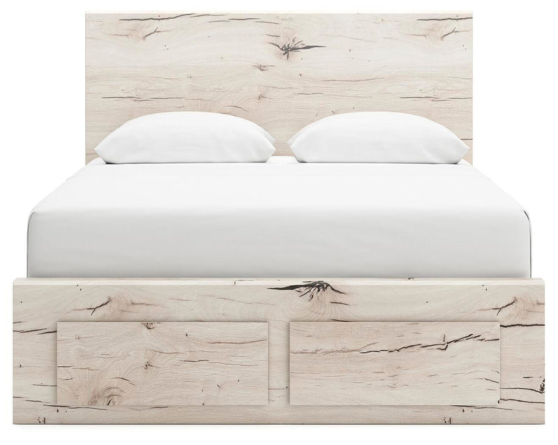 Lawroy Light Natural Queen Panel Storage Bed - B2310B4