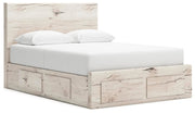 Lawroy Light Natural Queen Panel Storage Bed - B2310B9
