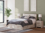 Lawroy Light Natural Queen Panel Storage Bed - B2310B9