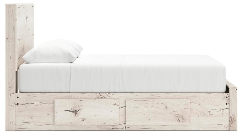 Lawroy Light Natural Queen Panel Storage Bed - B2310B9