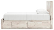 Lawroy Light Natural Queen Panel Storage Bed - B2310B9