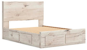 Lawroy Light Natural Queen Panel Storage Bed - B2310B9