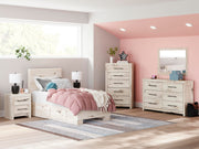 Lawroy Light Natural Twin Panel Bed with Storage - B2310B23