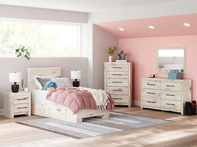 Lawroy Light Natural Twin Panel Bed with Storage - B2310B23